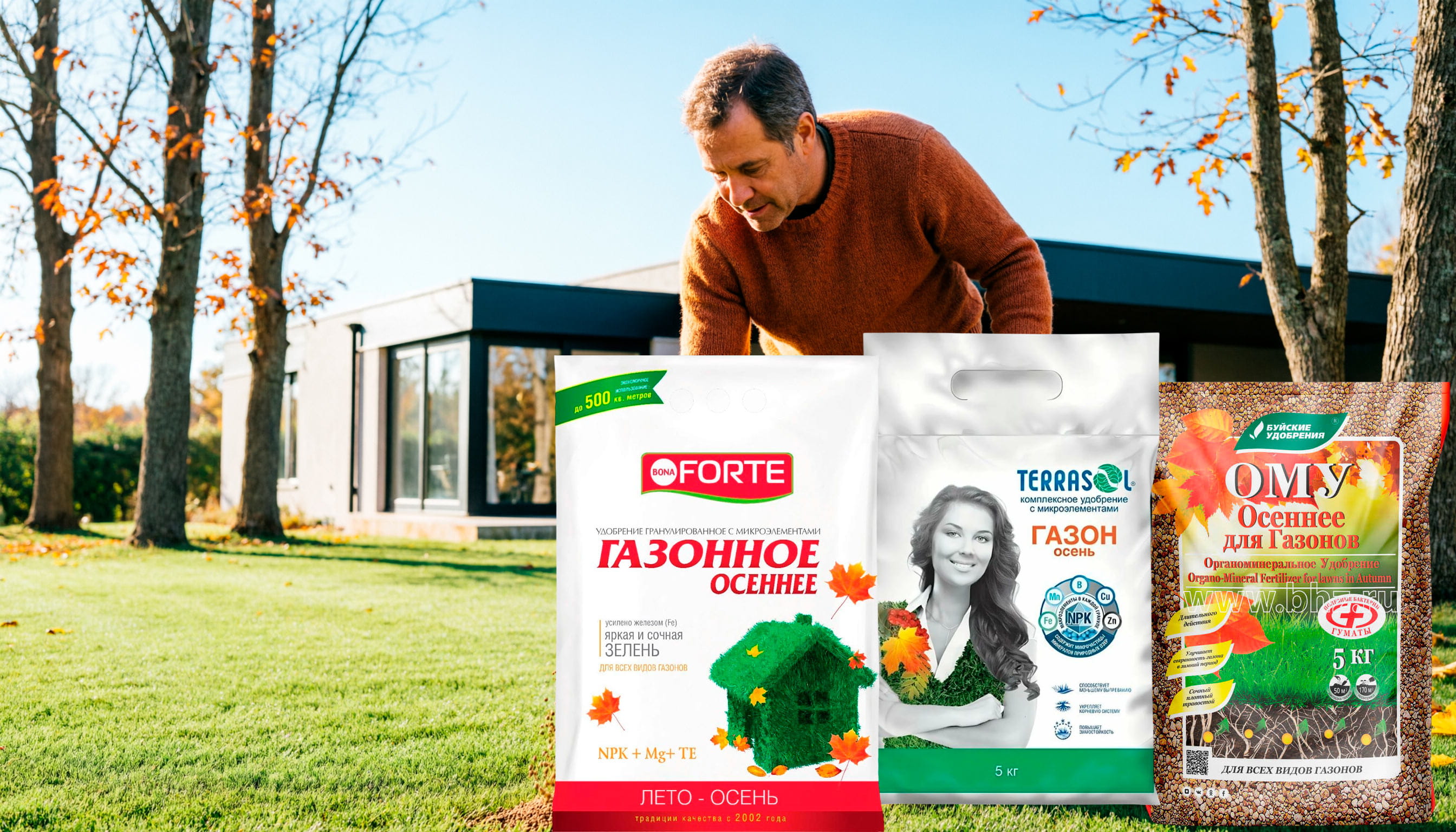 Осенние удобрения для газона